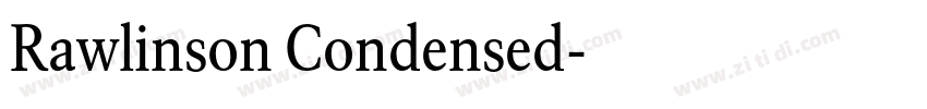 Rawlinson Condensed字体转换